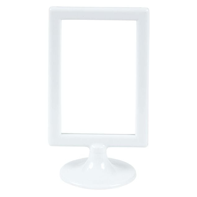 Cadre photo blanc double face 12xH21.5cm pour photo 10x15cm