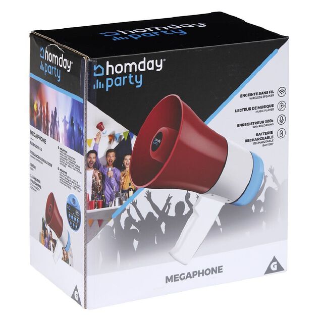 M&eacute;gaphone enceinte 20W bleu