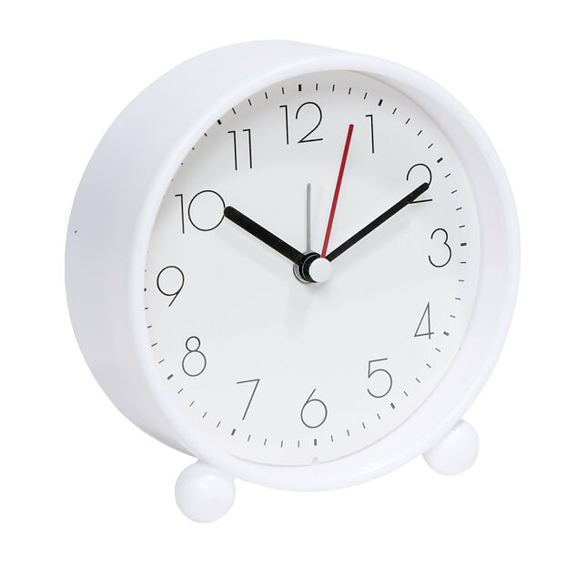 R&eacute;veil analogique &agrave; quartz en plastique avec alarme 11,5x4xH11cm (3 mod&egrave;les)