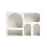 &Eacute;tag&egrave;re en bois 6 niches beige 40x9xH28cm