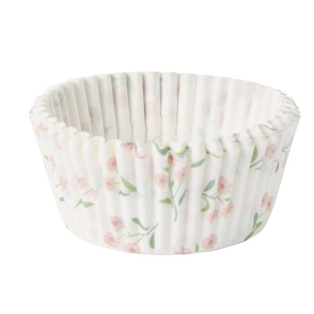 Caissette de cuisson x75 cupcakes et muffins en papier motif floral &Oslash;7xH5cm