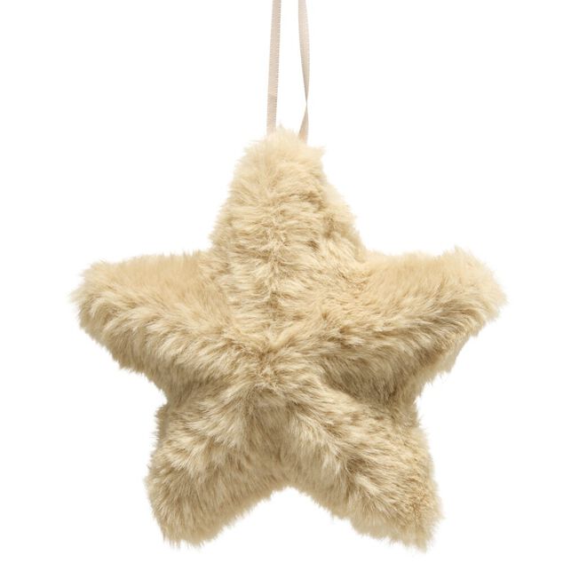 &Eacute;toile de No&euml;l effet fourrure &agrave; suspendre (3 mod&egrave;les)