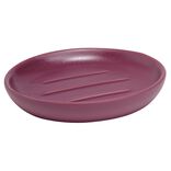 Porte-savon rond c&eacute;ramique violet &Oslash;10xH2cm
