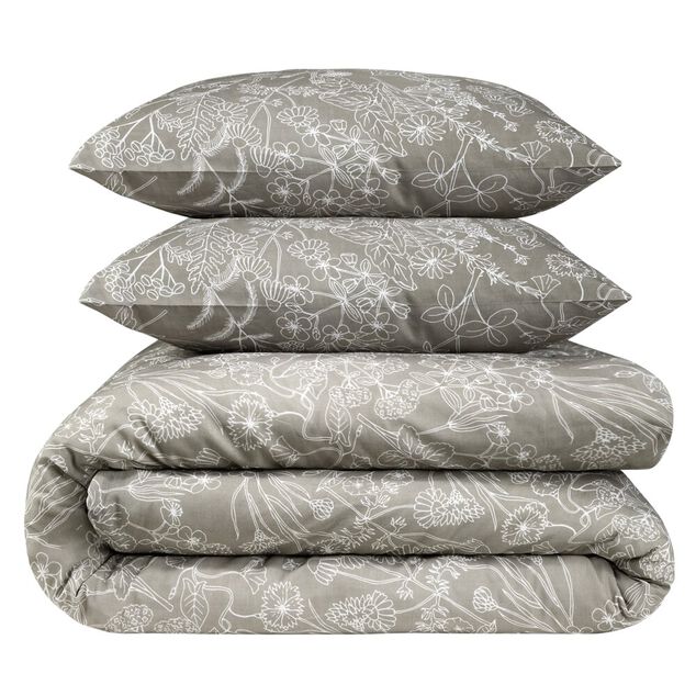 Parure de lit 220x240cm 2 personnes motifs imprim&eacute;s 3 pi&egrave;ces (3 mod&egrave;les)