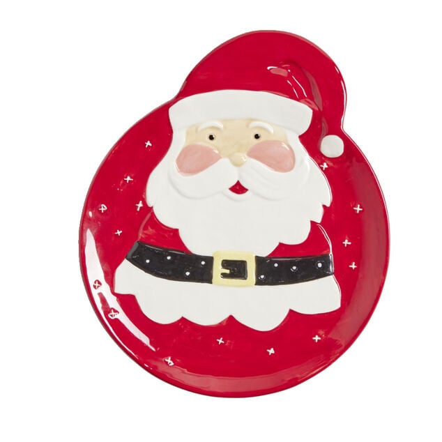 Plat dolomite forme P&egrave;re No&euml;l 20x24cm