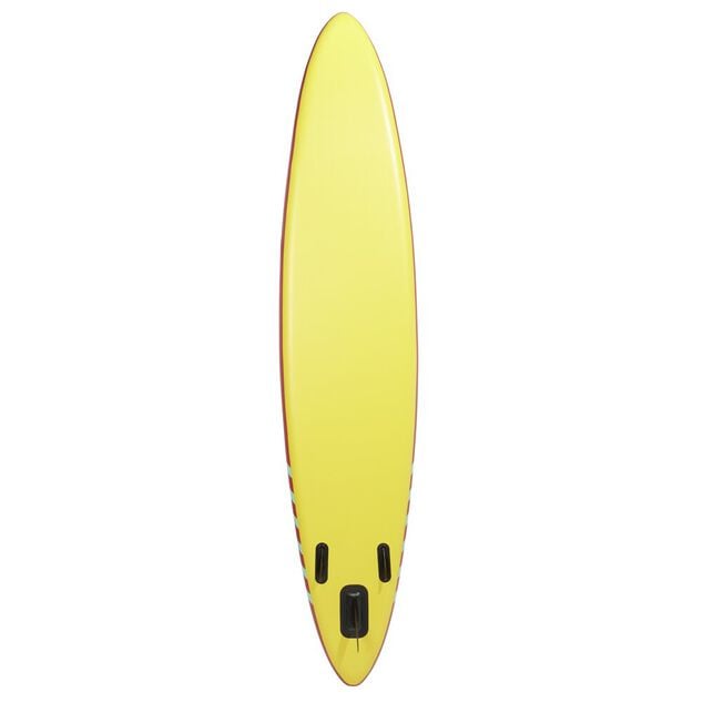 Planche paddle gonflable 1 personne plastique jaune et vert 365x76x&Eacute;p15cm