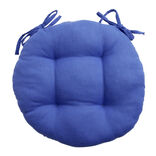 Galette de chaise ronde Ø38cm bleue