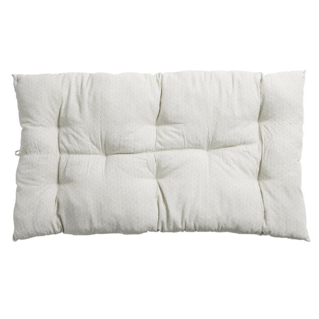 Coussin de sol rectangulaire blanc &eacute;cru 60x120cm