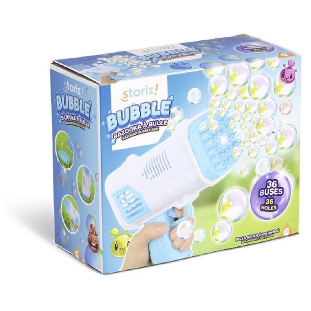 Pistolet &agrave; bulles bazooka 36 buses plastique rose