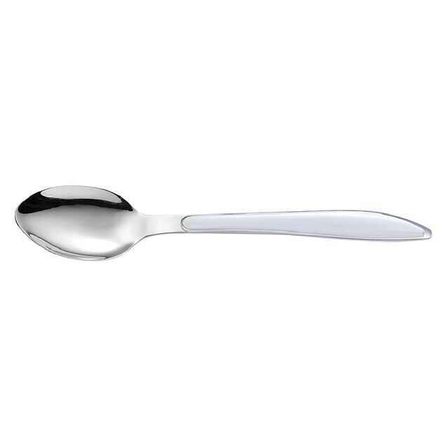 Cuill&egrave;re &agrave; soupe inox gamme Drop manche &eacute;ffil&eacute; blanc