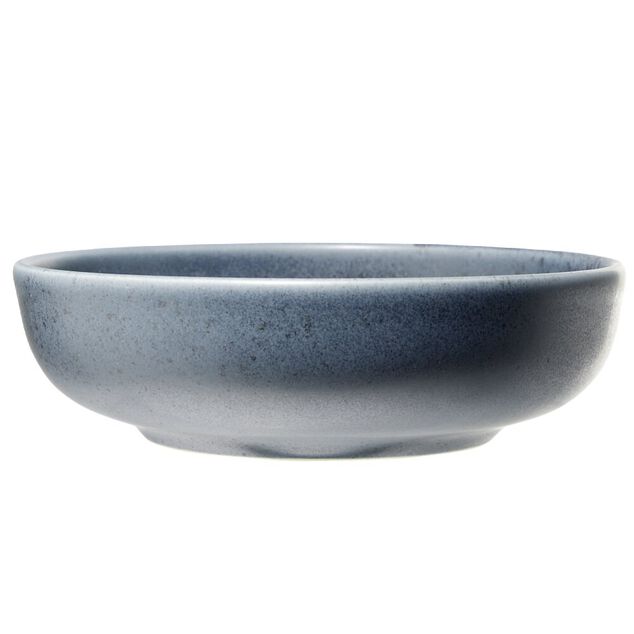 Assiette &agrave; soupe Julie en gr&egrave;s bleu &Oslash;18cm