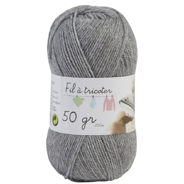 Pelote fil &agrave; tricoter acrylique 50g