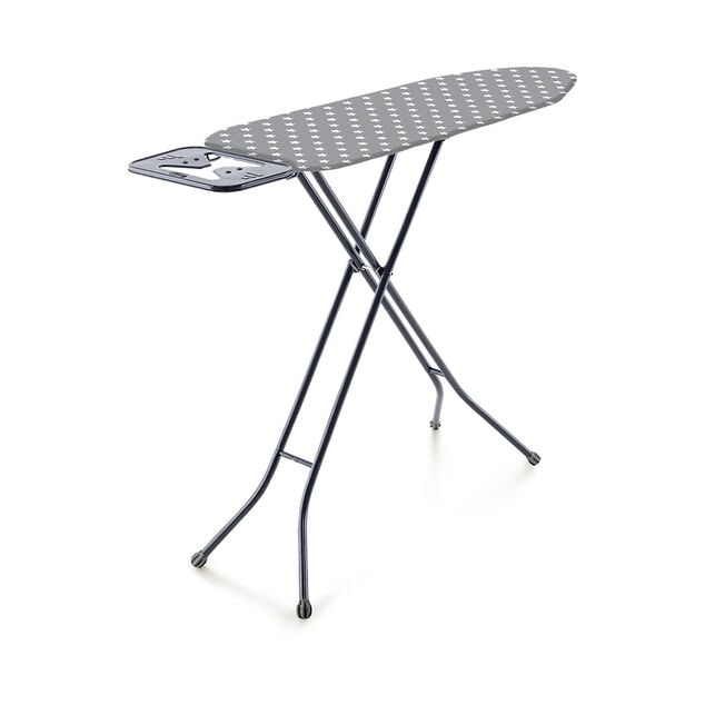 Table &agrave; repasser r&eacute;glable gris anthracite et &eacute;toiles