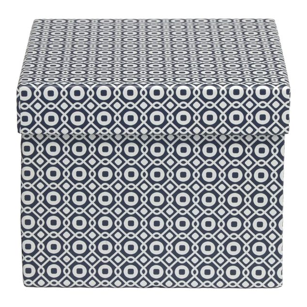 Bo&icirc;te carton d&eacute;cor&eacute;e 15x12xH15cm - 2 mod&egrave;les