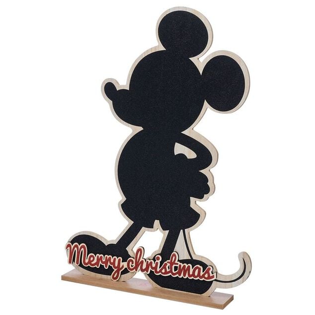 D&eacute;coration Disney &agrave; poser Mickey Merry Christmas bois H75cm