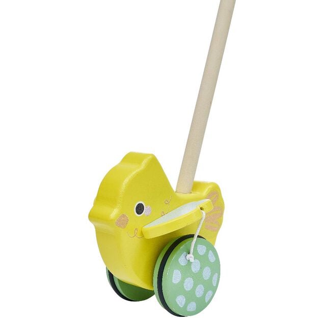 Jouet animal &agrave; pousser en bois