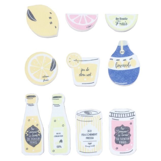 &Eacute;ponge magique Homclean design citron x10