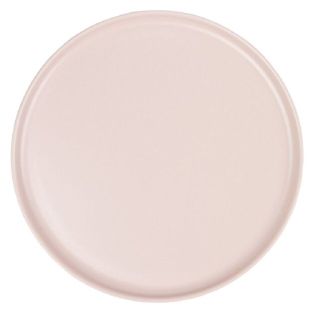 Assiette ronde plate Nordic porcelaine rose