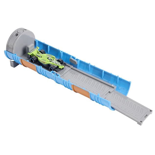 Voiture de course dans capsule avec catapulte et lanceur &Oslash;7xH11cm (3 mod&egrave;les)