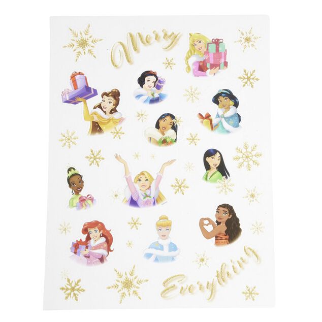 Sticker Princesses Disney Merry Everything adh&eacute;sif repositionnable pour fen&ecirc;tre et mur