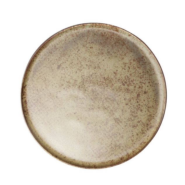 Assiette plate Istanbul en fa&iuml;ence brun &Oslash;21cm