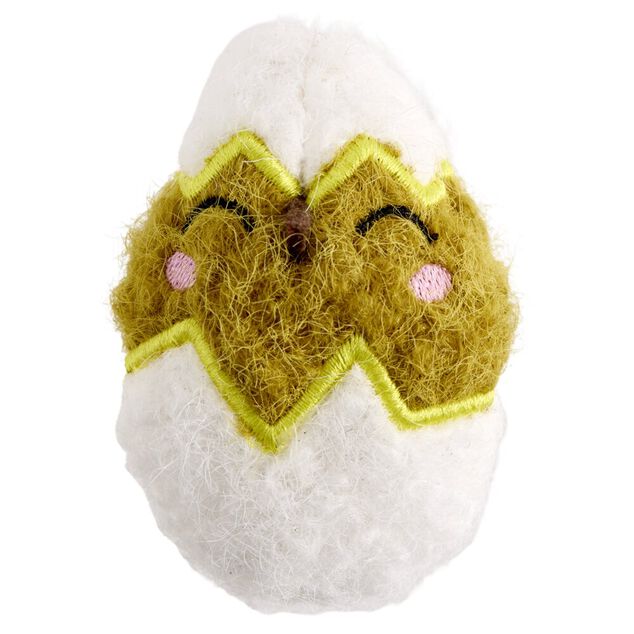 Jouet pour chat x2 forme poule et oeuf en fibre L12cm