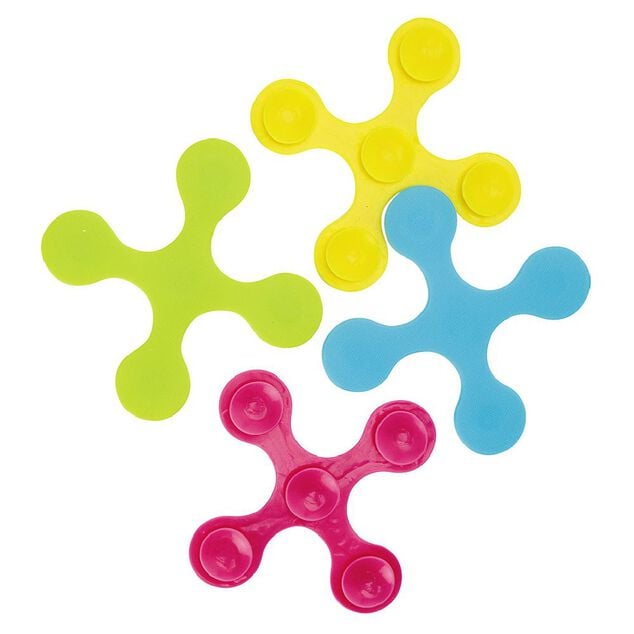 Patin antid&eacute;rapant forme pi&egrave;ce de puzzle color&eacute; 15x15 cm x4