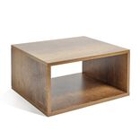 Structure Box Cube demi cube 35,2x30x17cm bois marron