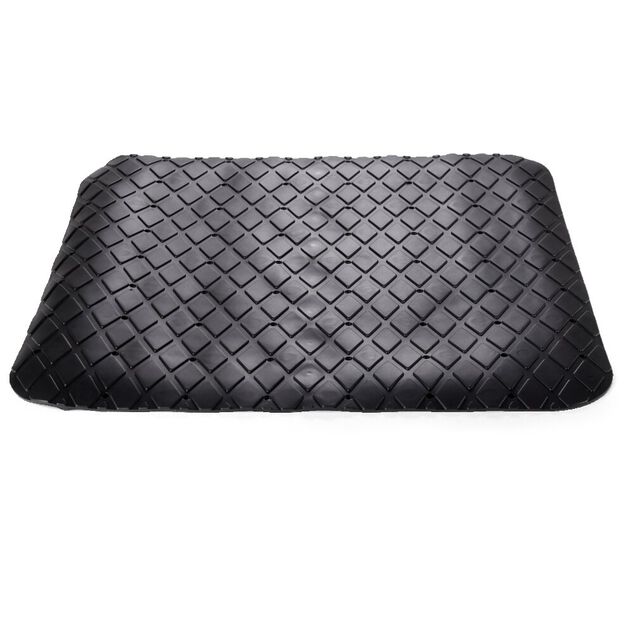 Fond de douche aspect capitonn&eacute; PVC noir 49,5x50,5cm