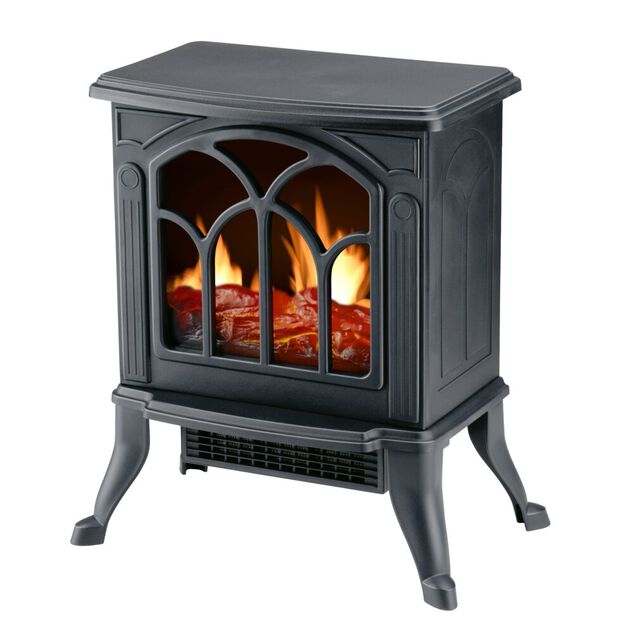 Chemin&eacute;e &eacute;lectrique chauffante 800-1500W effet flamme 37x23xH44cm