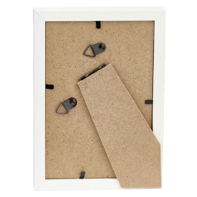 Cadre photo bois blanc 10x15cm pour photo 9x13cm