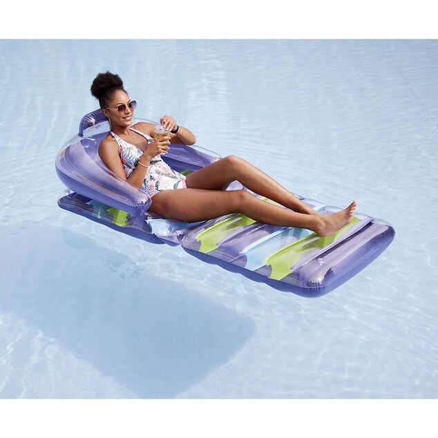 Matelas gonflable 3en1 Funky violet et vert L170x80cm