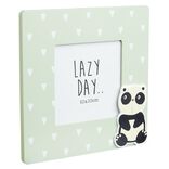 Cadre photo bois enfant d&eacute;cor animal 17x17cm pour photo 10x10cm (4 mod&egrave;les)
