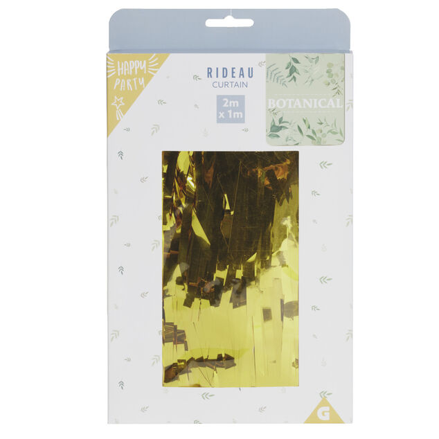 Rideau de porte fil alu dor&eacute; 1x2m
