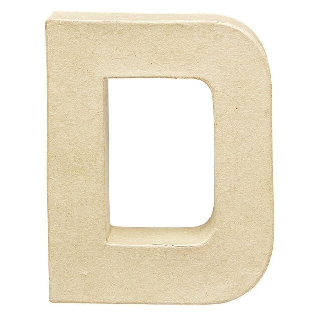 Lettre D &agrave; d&eacute;corer en papier mach&eacute;