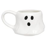 Mug Halloween forme fant&ocirc;me dolomite blanc 400ml