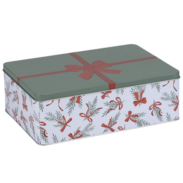 Bo&icirc;te de conservation rectangulaire X3 m&eacute;tal motif No&euml;l