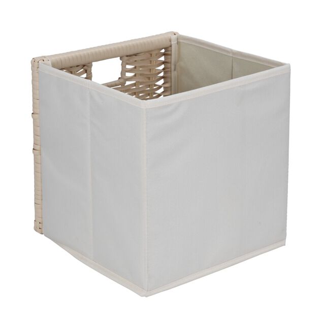 Pani&egrave;re de rangement Box Cube carr&eacute;e 1 face tress&eacute;e 27x27x27cm