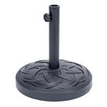 Pied de parasol rond plastique noir 12kg &Oslash;35xH37cm