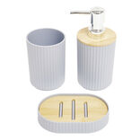 Distributeur savon avec gobelet et porte savon plastique 14x9xH20cm