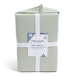 Drap housse 140x190cm 100% coton vert c&eacute;ladon