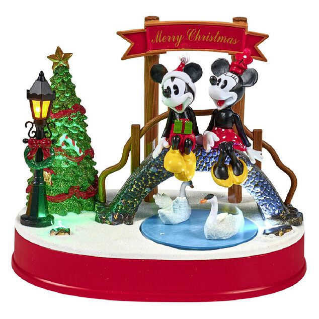 Scène de Noël Disney lumineuse animée et musicale