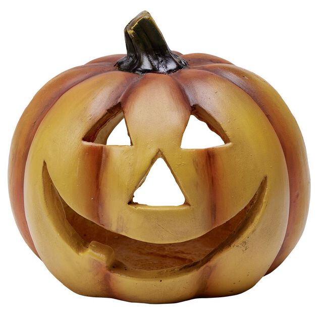 D&eacute;co Halloween citrouille souriante &agrave; poser orange