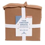 Taie d'oreiller 63x63cm 100% coton percale finition droite rouge