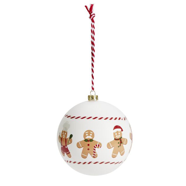 Boule de Noël à suspendre en plastique décoré Ø8cm (3 modèles)