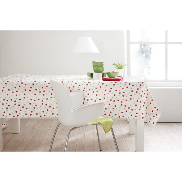 Toile cir&eacute;e au m&egrave;tre imprim&eacute; cerises