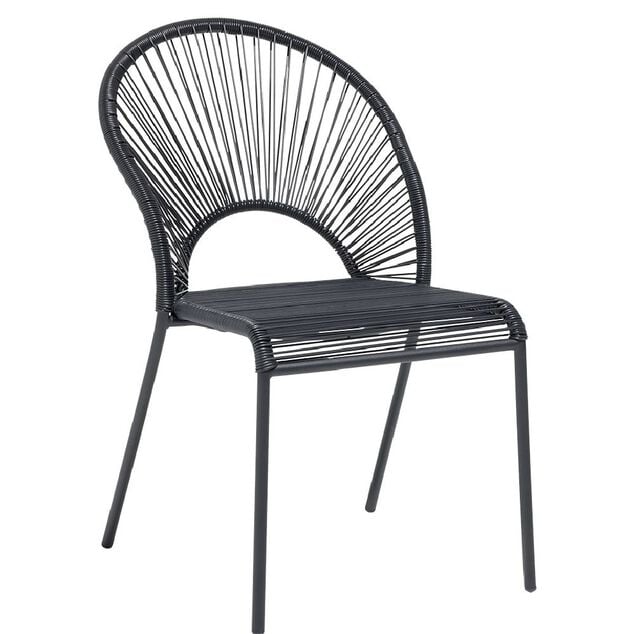 Chaise Urban filaire noir 49x48,5xH88cm