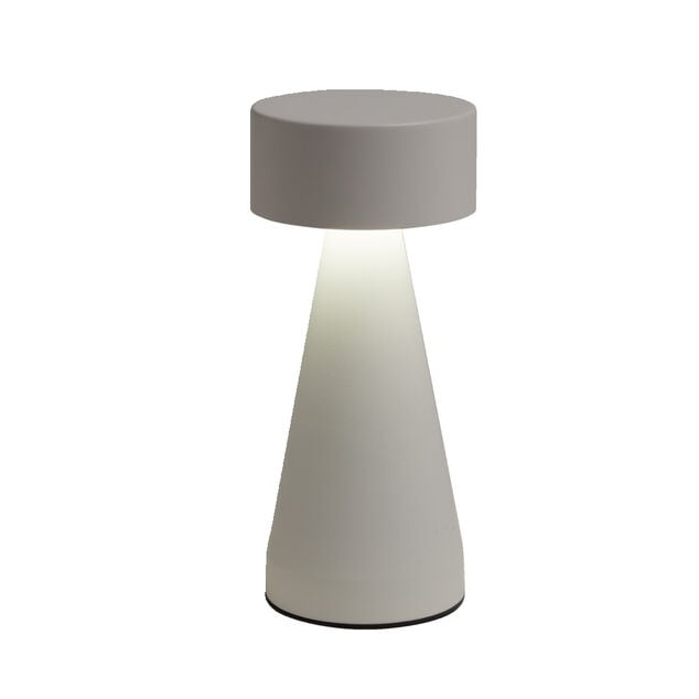 Lampe de table Squari USB tactile blanche &Oslash;9,5xH22,5cm