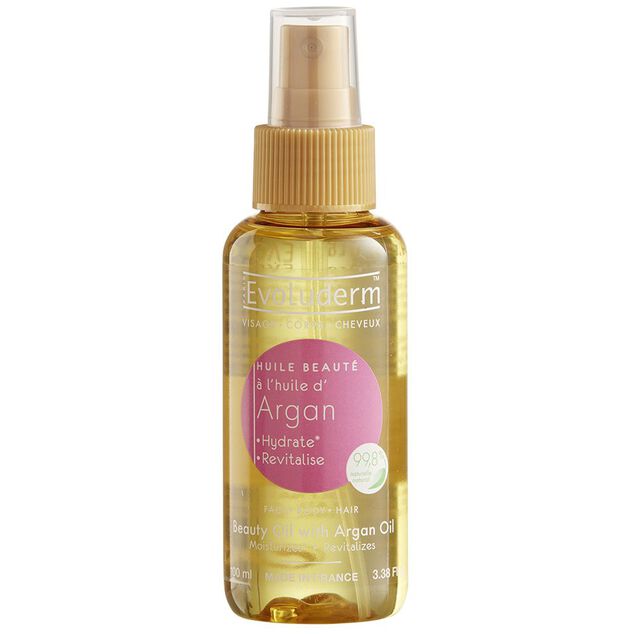 Huile de beaut&eacute; &agrave; l'huile d'argan Evoluderm 100 ml