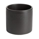 Pot de fleur noir mat motif nid d'abeille 1,29 L &Oslash;13,5x12,3 cm - Capri